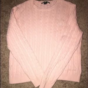Ralph Lauren Women's Cable Knit Crew Neck Sweater